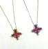 14K Gold Diamond & Ruby Star Of Bethlehem Opening Magnetic Necklace